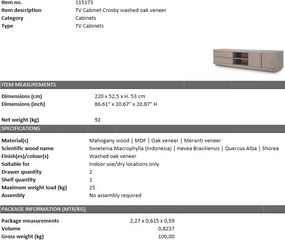 Comoda TV LUX Crosby, stejar 115173 HZ