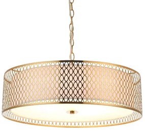 Endon 101569 - Candelabru CORDERO pe lanț, 3xE27/10W/230V, auriu