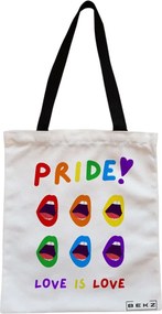 Sacosa de Panza pentru Cumparaturi, Geanta Tote, model Pride, Cu fermoar, 38x34.5 cm, Alba, BEKZ®
