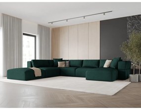 Colțar verde (cu colț pe partea stângă /în formă de "U") Esther – Milo Casa