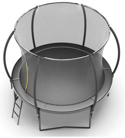 Trambulina de gradina cu plasa de siguranta si scara Culoare neagra, JUMP 305 cm