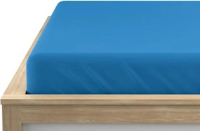 Cearsaf Jersey albastru 90 x 200 cm