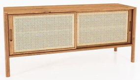 Masă TV din lemn de stejar 142x64 cm Pola - The Beds