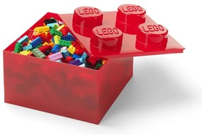 Cutie de depozitare pentru copii roșie din plastic 25x25x18 cm – LEGO®