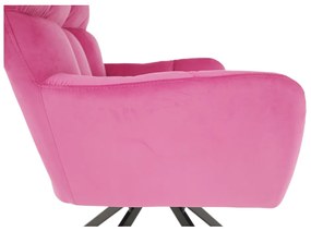Scaun de design, ţesătură roz, KOMODO