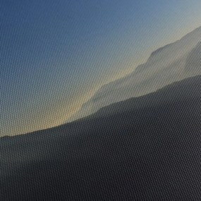 Tablou - Deasupra vârfurilor de munți (cu ceas) (90x30 cm)