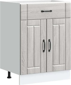 vidaXL Dulap de bază de bucătărie „Lucca” Lemn prelucrat Sonoma gri