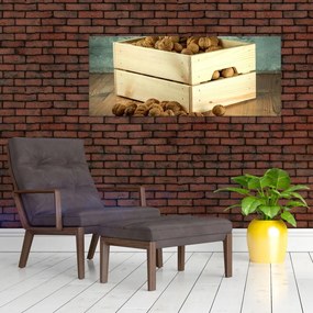 Tablou - Natură moartă de toamnă cu nuci (120x50 cm)