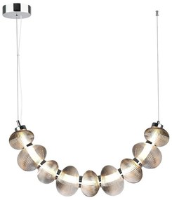 Lustră LED suspendată pe cablu BOLLA LED/36W/230V, crom lucios/gri fumuriu