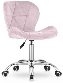 OFERTA Scaun de birou roz pudra AVOLA VELVET Clasa II.