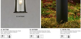 Lustra / Pendul pentru iluminat clasic traditional OUTDOOR 8476BK SRT