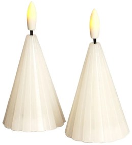 Decorațiune luminoasă de Crăciun albă 2 buc. ø 6 cm Laura – Sirius