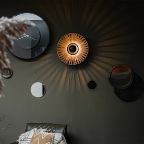 Aplică rustică neagră 40 cm - Leia