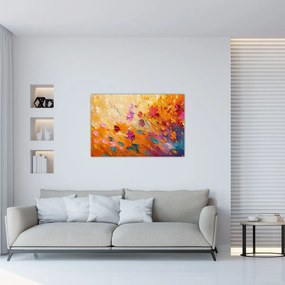 Tablou - Pictură flori colorate (90x60 cm)