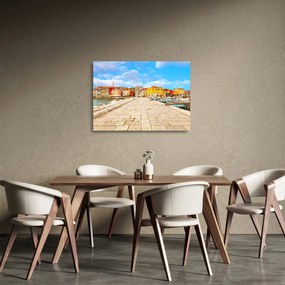 Tablou pe sticlă - Orașul Istrian vechi Poreč, Croația (70x50 cm)