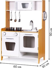 Bucătărie de jucărie din lemn cu sobe multimedia