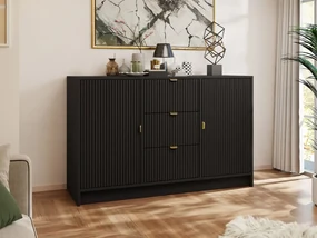 Comodă Rozoma 2D3SZ (Negru molet + auriu) . 1103672