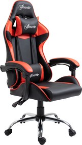 Vinsetto Fotoliu gaming fotoliu de birou chaise gamer cu suport pentru cap ergonomic înălțime reglabilă spătar inclinabil până la 135° | Aosom Romania