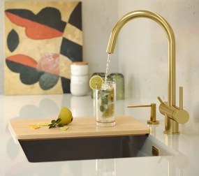 Baterie de bucatarie REA Caren auriu periat