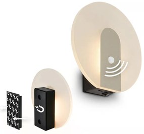 Briloner 3889012 - Aplica LED reîncărcabilă de perete cu senzor TARO, 2,5 W/5 V, 1800 mAh, finisaj mat