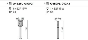 Stalp iluminat exterior IP54 Cell H-220cm