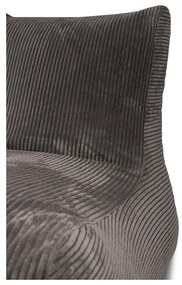 Fotoliu bean bag galben muștar cu tapițerie din catifea reiată Lounge – SLOWDOWN