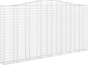 vidaXL Coș gabion arcuit 400x30x200/220 cm fier galvanizat