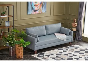 Canapea albastru-deschis extensibilă 208 cm Bella – Balcab Home