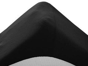 Cearsaf din material jersey cu elastic negru 200x220-cm