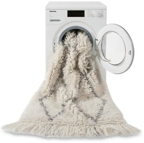 Covor crem lavabil/țesut manual din lână 80x140 cm Berber Soul – Lorena Canals