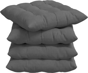 vidaXL Perne de Șezut 4 pcs Gri închis 40 x 40 x 6 cm Microfibră