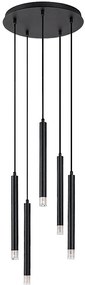 Lustra suspendata stil minimalist Ramira 5L negru
