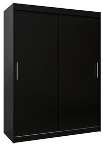 Dulap de haine 150 cm Toki (negru mat + negru mat). 1064822