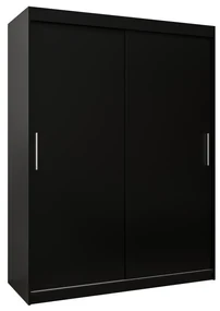 Dulap de haine 150 cm Toki (negru mat + negru mat). 1064822