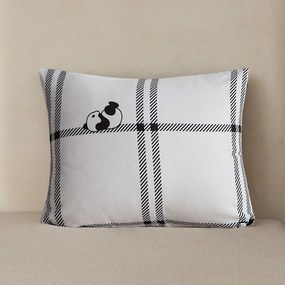 Fata de perna din flanel CUTE PANDA 40x50 cm, alb