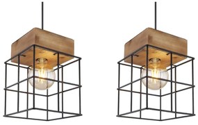 Lustra cu 3 pendule design modern MERRIL lemn 15530-3H GL