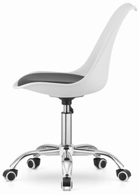 Scaun de birou alb-negru PANSY