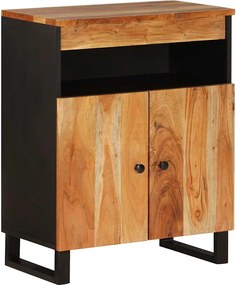 vidaXL Servantă cu 2 uși, 60x33x75 cm, lemn masiv de acacia