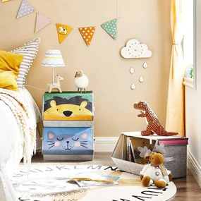 Organizatoare Pliabile Pentru Copii, Cu Manere, Multicolor, 35 X 35 X 25 Cm