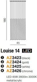 Lustra LED design modern minimalist 45cm Louise 14 black ZZ AZ3423