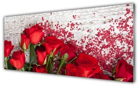Tablouri acrilice Trandafiri Floral Roșu Verde