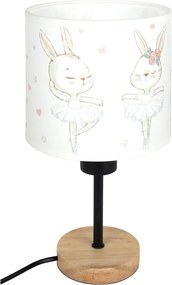 Brilagi - Lampă de masă BOBO WOOD 1xE27/25W/230V stejar/negru/alb/iepurași