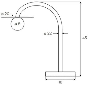 Lampa de masa LED design minimalist ENIGMA, negru