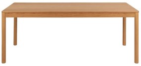 Masă de dining în culoare naturală extensibilă cu aspect de lemn de stejar 100x200 cm Atlantic – Actona