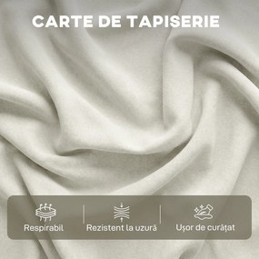 Set Canapea 3 Locuri, HOMCOM, Leathaire, 212x125x84cm, Crem | Aosom Romania
