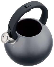 Ceainic cu fluier Klausberg KB 7955, 3l, Mâner izolat termic, Fund multistrat, Inducție, Gri închis grafit