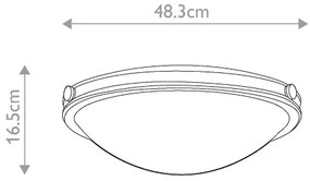 Plafonieră COLLIER 3xE27/60W/230V Elstead HK-COLLIER-F-M