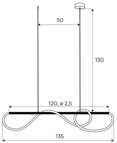 Lustra LED design modern LAGUNA auriu