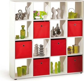 Biblioteca COBOTO 16, alb, PAL laminat, 139x33x144 cm