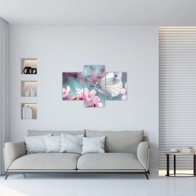 Tablou - Fluture pe un cireș (90x60 cm)